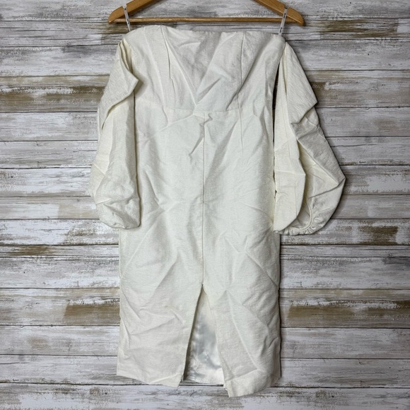 Bardot Women’s Off-White Off- Shoulder Neckline Long Sleeve Mini Dress size XS 4 - Picture 1 of 14